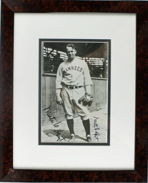 Waite Hoyt Signed & Framed 8" x 10" Photo (PSA/DNA)