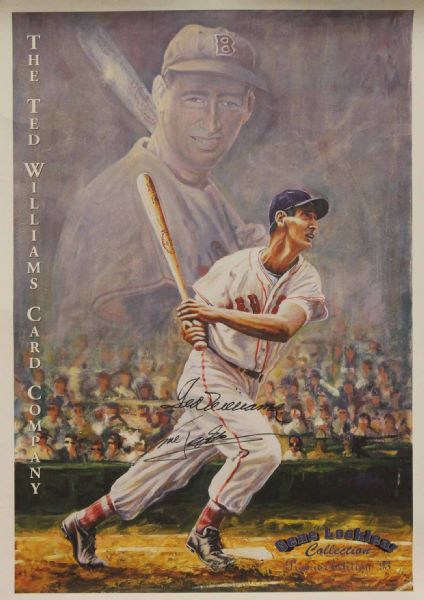 Ted Williams Signed 21" x 30" Gene Locklear Lithograph (JSA)