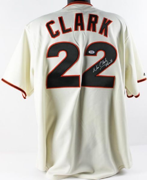 Will Clark Signed SF Giants Home Jersey with "Thrill" Inscription (PSA/DNA)