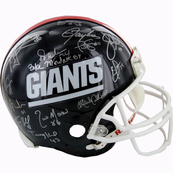 1986 New York Giants (Super Bowl Champs) Team Signed PROLINE Helmet with 29 Sigs (Steiner)