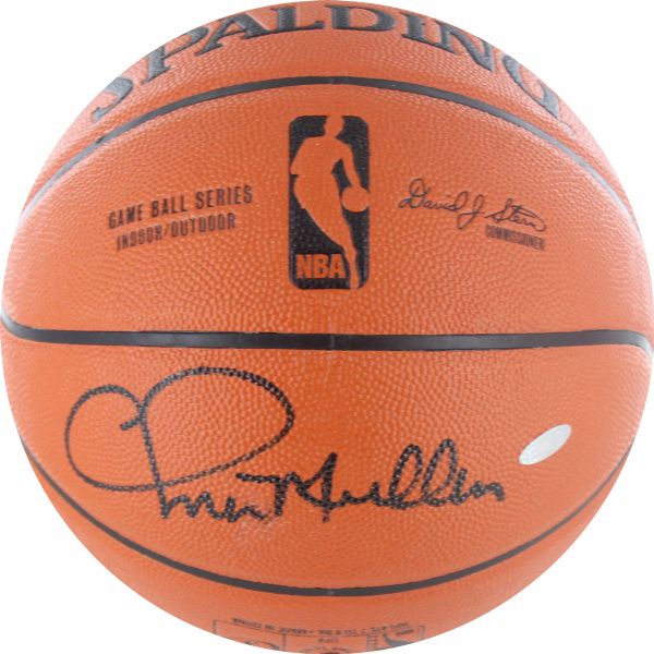 Chris Mullin Signed Spalding NBA I/O Model Basketball (Steiner)