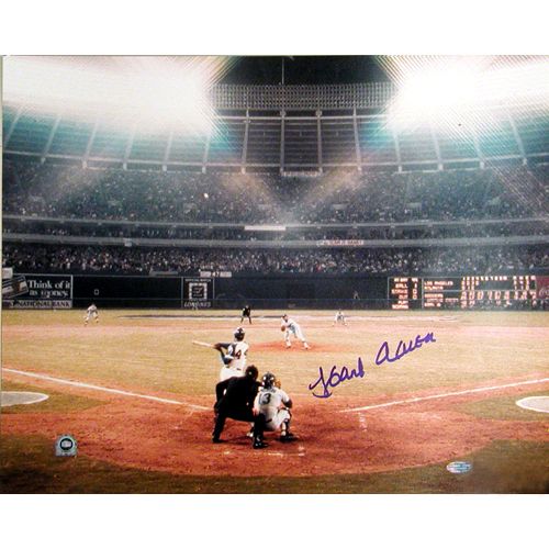 Hank Aaron Signed 16" x 20" Color Photo (715th Home Run)(Steiner)