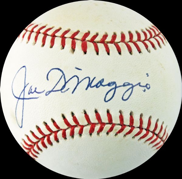 Joe DiMaggio Rare Single Signed Budig OAL Baseball (JSA)
