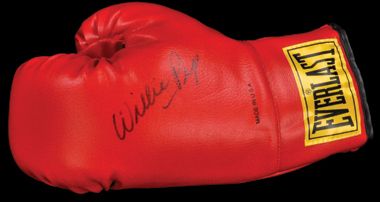 Willie Pep Signed Boxing Glove (JSA)