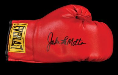 Jake LaMotta Signed Boxing Glove (JSA)