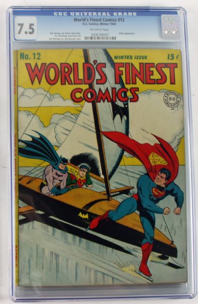 Worlds Finest Comics #12 (DC, 1943) CGC Graded 7.5