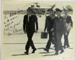 JFK: Fantastic Signed 8" x 10" Original Photo By Kennedy As President w/ Nuclear "Gold Codes" Briefcase Hours Prior To Addressing The Nation! (PSA/DNA)