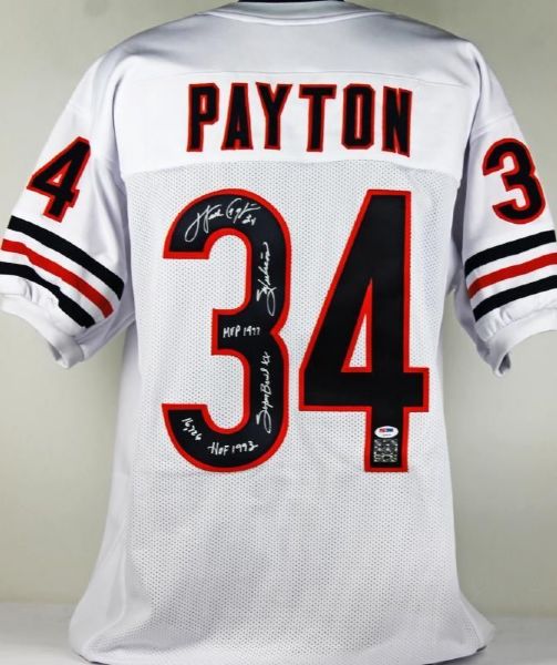 Walter Payton Signed Limited Edition Chicago Bears "Stat" Jersey with 5 Handwritten Career Stats! (PSA/DNA)