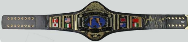Hulk Hogan Signed WWF World Heavyweight Championship Full Sized Genuine Replica Belt (PSA/DNA)
