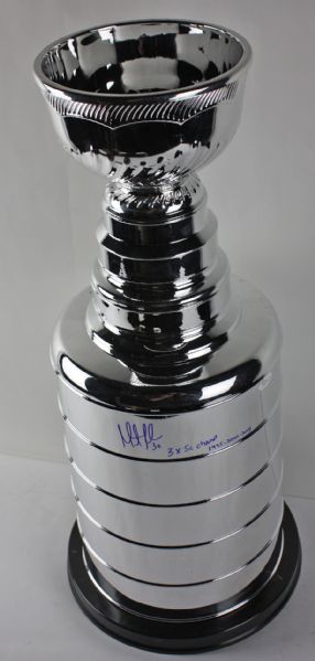 Martin Brodeur Impressive Signed 3-Foot Tall Stanley Cup Replica with "3x SC Champ" Insc. (JSA)