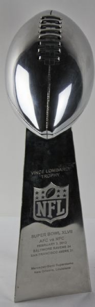 2012 Baltimore Ravens Super Bowl XLVII Champions Full Sized Replica Lombardi Trophy