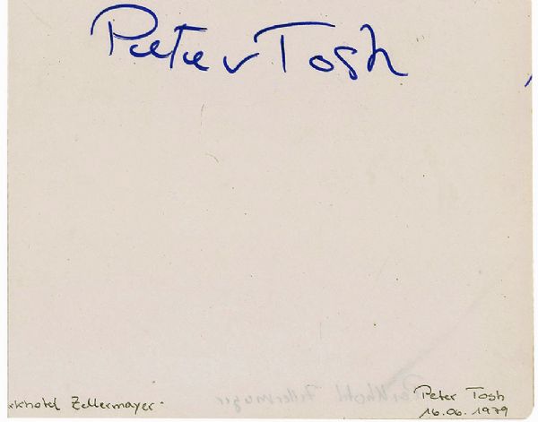 Rare Peter Tosh Mint Signed Album Page (PSA/DNA & REAL/Epperson)