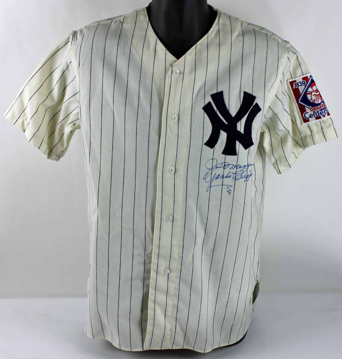 1939 New York Yankees Mitchell and Ness Jersey Signed by Joe DiMaggio