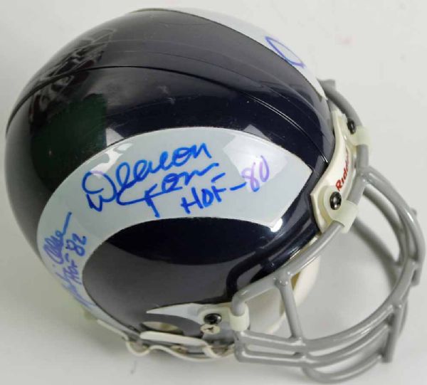 Fearsome Foursome Signed Rams Mini-Helmet (PSA/DNA)