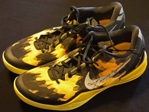 2012-13 Kobe Bryant Signed & Game Worn Nike Basketball Sneakers (DC Sports)