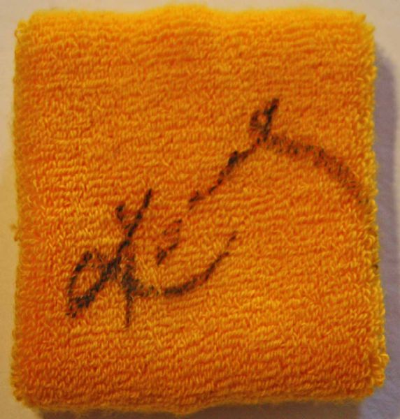 Kobe Bryant Game Used & Signed Lakers Sweat Band (DC Sports)