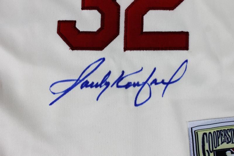 Lot Detail - Sandy Koufax Signed Vintage Style Brooklyn Dodgers