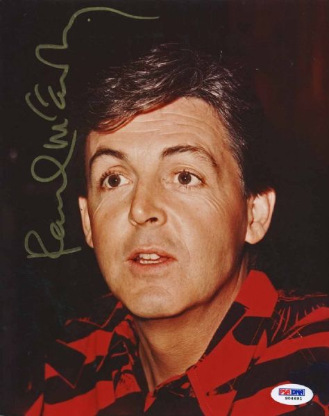 The Beatles: Paul McCartney Signed 8" x 10" Color Photo with Choice Autograph (PSA/DNA)