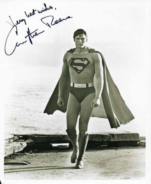 Christopher Reeve Signed 8" x 10" B&W Photo as "Superman" (PSA/DNA)