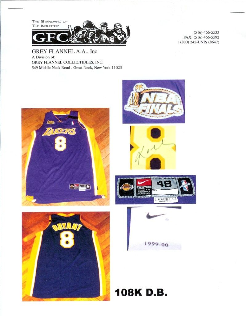 Kobe Bryant Signed 2000-01 Finals Jersey Number Display UDA Upper Deck —  Showpieces Sports