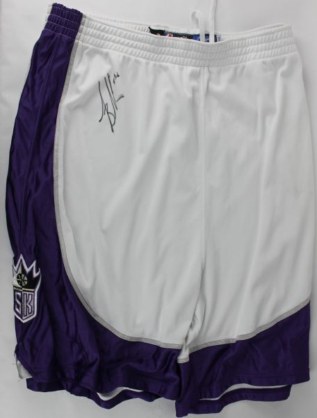 Lot Detail Mike Bibby Game Used And Signed Sacramento Kings Shorts Psa Dna