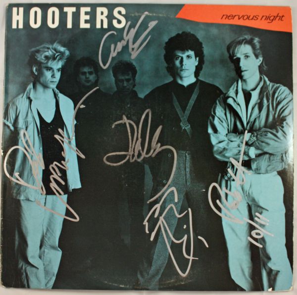 Hooters Band Signed "Nervous Night" Album w/ 5 Signatures (PSA/DNA)