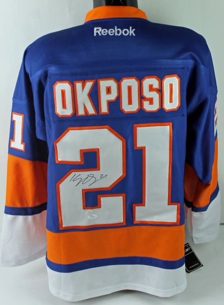 Kyle Okposo Signed New York Islanders Jersey (JSA)