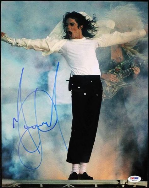 Michael Jackson Signed 11" x 14" Color Photo with Bold Autograph (PSA/DNA)