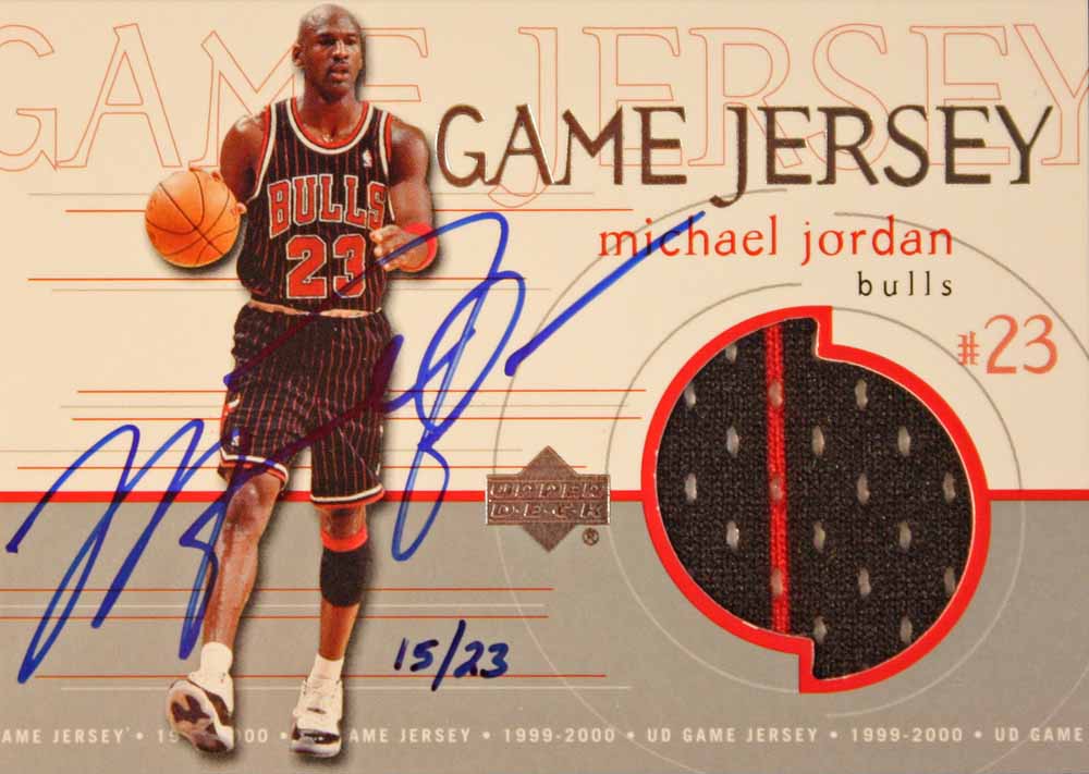 Lot Detail - 1999-00 Michael Jordan Signed Upper Deck Game Jersey Card  #15/23 (UDA)