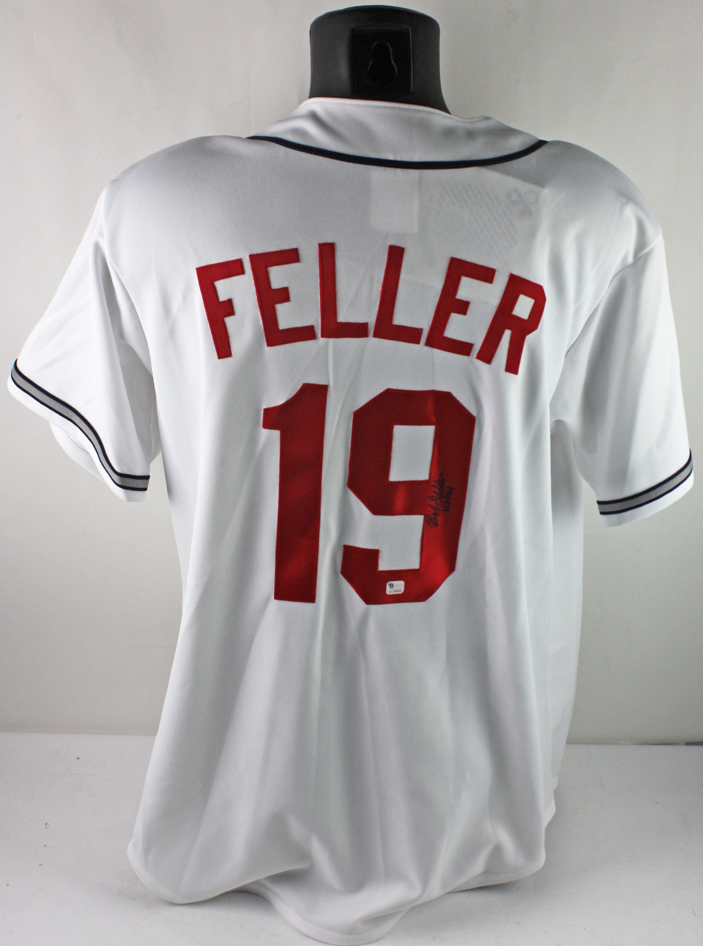 Sold at Auction: Bob Feller Signed Cleveland Indians Jersey, PSA