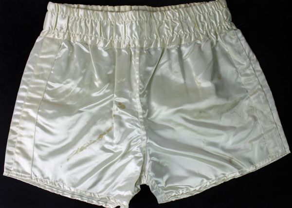 Muhammad Ali Signed 1975 Used Training Trunks w/ Blood Stains! (PSA/DNA)
