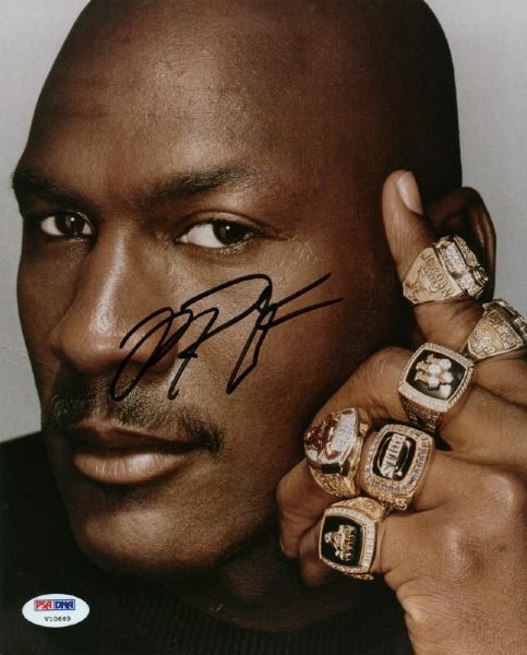 Michael Jordan Signed 8x10 Color Photo (PSA/DNA)