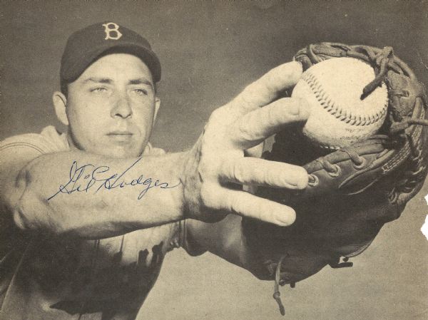 Stunning Gil Hodges Signed 8" x 5" 1950 Magazine Photo, One of The Finest To Ever Surface! (PSA/DNA Guaranteed)