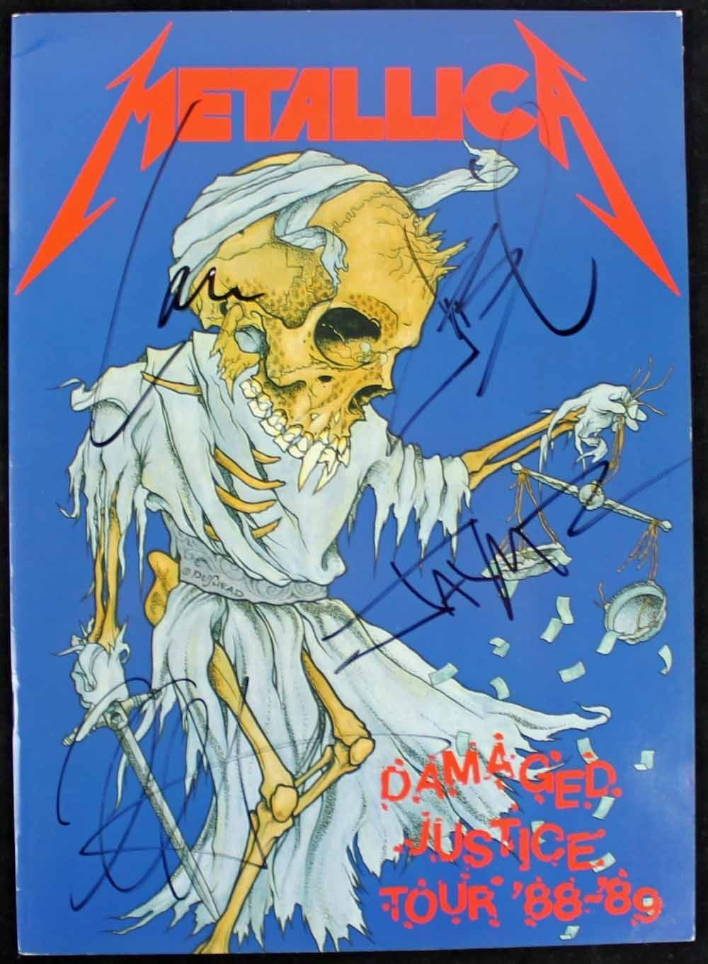 Lot Detail - Metallica Original 1988/89 Band Signed 