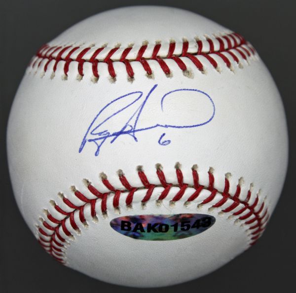 Ryan Howard Signed OML Baseball (Upper Deck & MLB)