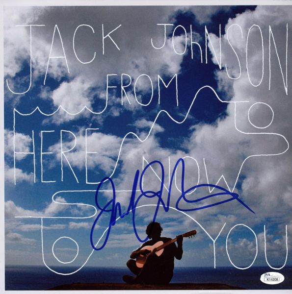 Jack Johnson Signed 12" x 12" Album Flat (JSA)