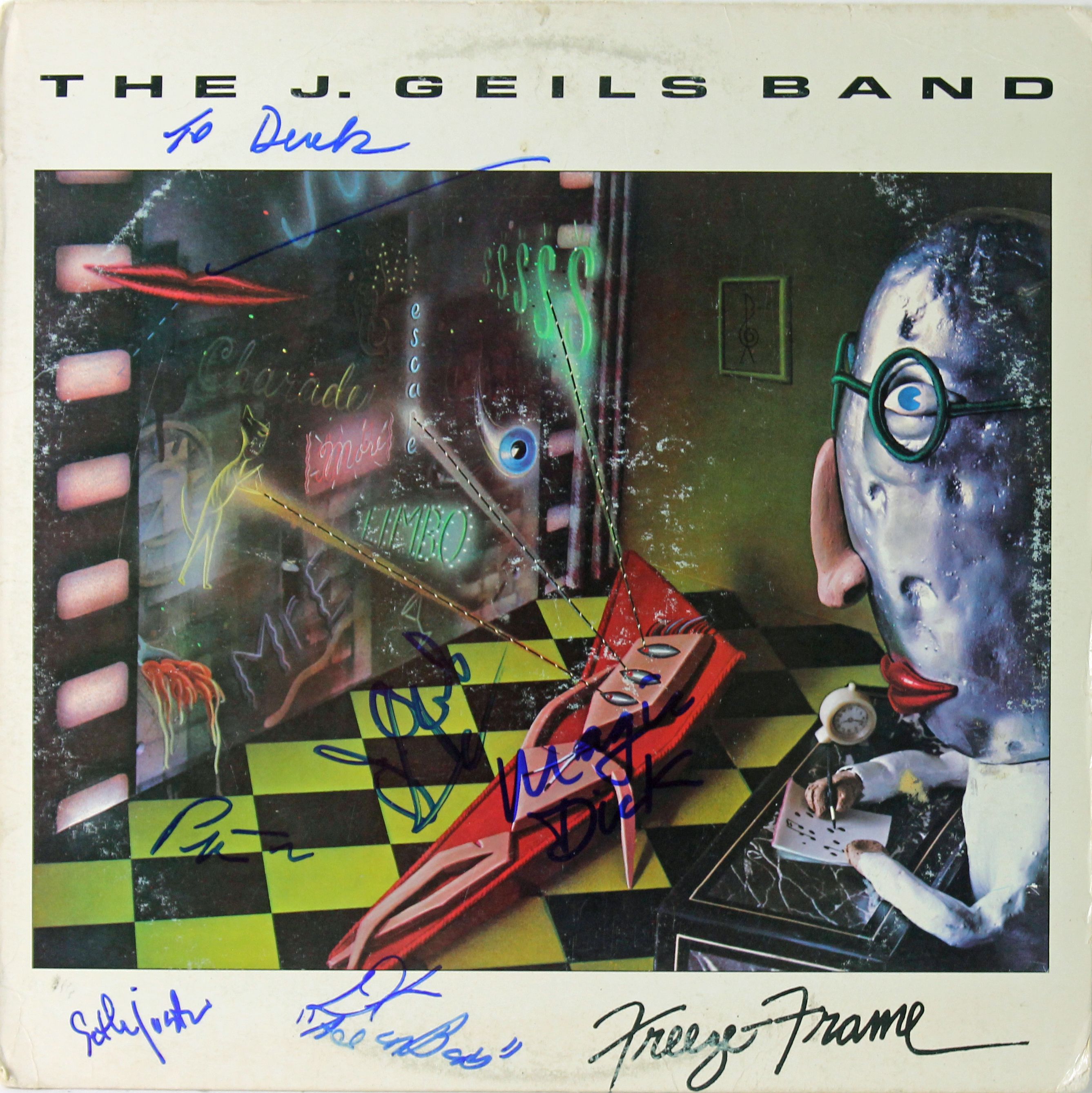 J. Geils Band Signed Album w/ 5 Signatures (JSA) .