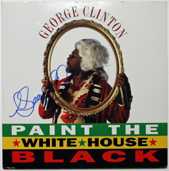 George Clinton: Lot of Two (2) Signed Record Albums (PSA/JSA Guaranteed)