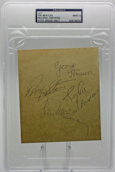 The Beatles Group Signed Album Page w/ All Four Signatures! (PSA/DNA Encapsulated)