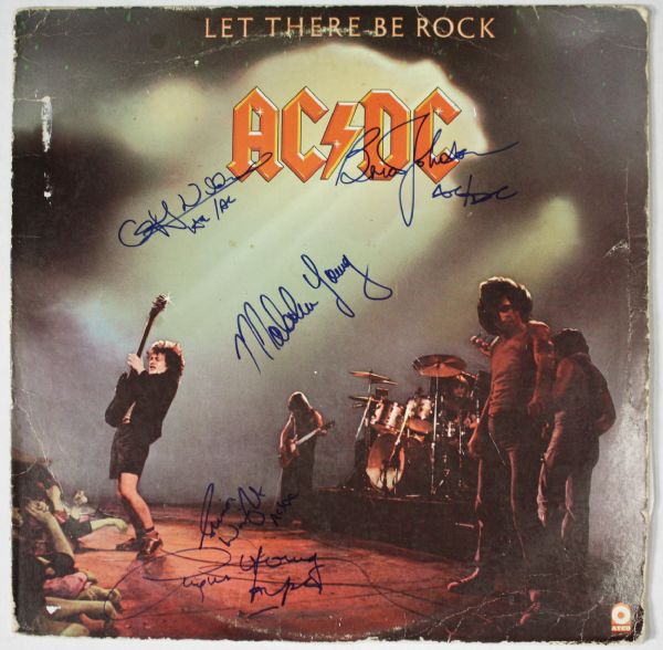 AC/DC Group Signed "Let There Be Rock" Record Album (Epperson/REAL)