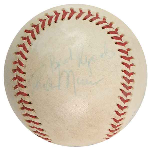 Ultra-Rare Thurman Munson Single Signed OAL Baseball (JSA)