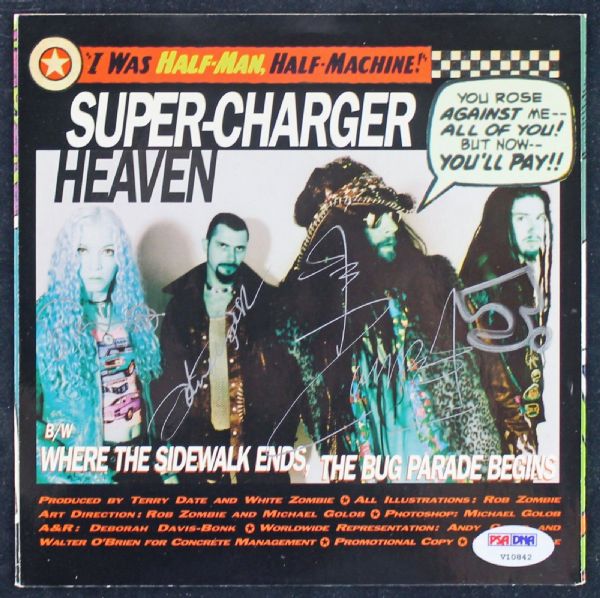 White Zombie Signed Promotional "Super Charger Heaven" 45 Album (PSA/DNA & REAL/Epperson)