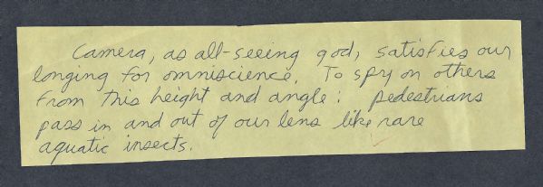 The Doors: Scarce Jim Morrison Hand Written 2.5" x 7" Poem w/"Camera, As All Seeing God" Content (JSA)