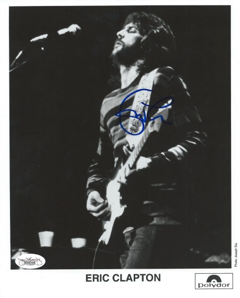 Eric Clapton Signed 8" x 10" Black & White Photo (JSA)