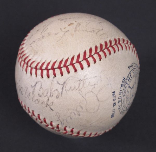 1933 A.L. All-Star Team Signed OAL Baseball w/ Ruth, Gehrig, Foxx, Mack & More! (PSA/DNA)
