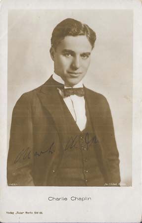 Charlie Chaplin Signed 3.5" x 5.5" Photo w/ Early Career Signature! (PSA/JSA Guaranteed)