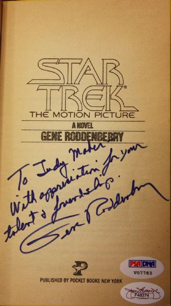 Star Trek: Gene Roddenberry Rare Signed Star Trek Softcover Book (PSA/DNA & JSA)