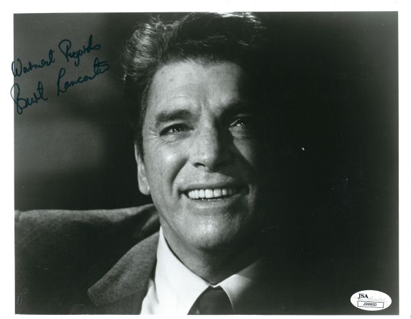 Burt Lancaster Signed Near-Mint Vintage 8" x 10" Black & White Photo (JSA)