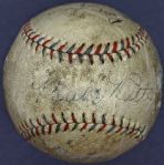 Murderers Row: Incredible Game Used 1927 Babe Ruth 54th Home Run Baseball - Signed by Ruth, Gehrig, Schalk & Others! (PSA/DNA)
