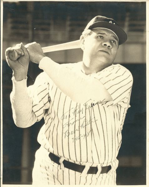 Exceptional Babe Ruth Signed 8" x 10" Photo Dated Weeks Prior to His Death! (PSA/DNA)